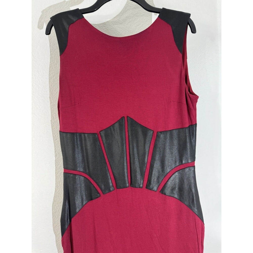 Venus Body con Red And Faux Leather Dress Large